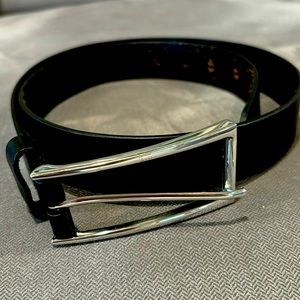 Black leather belt